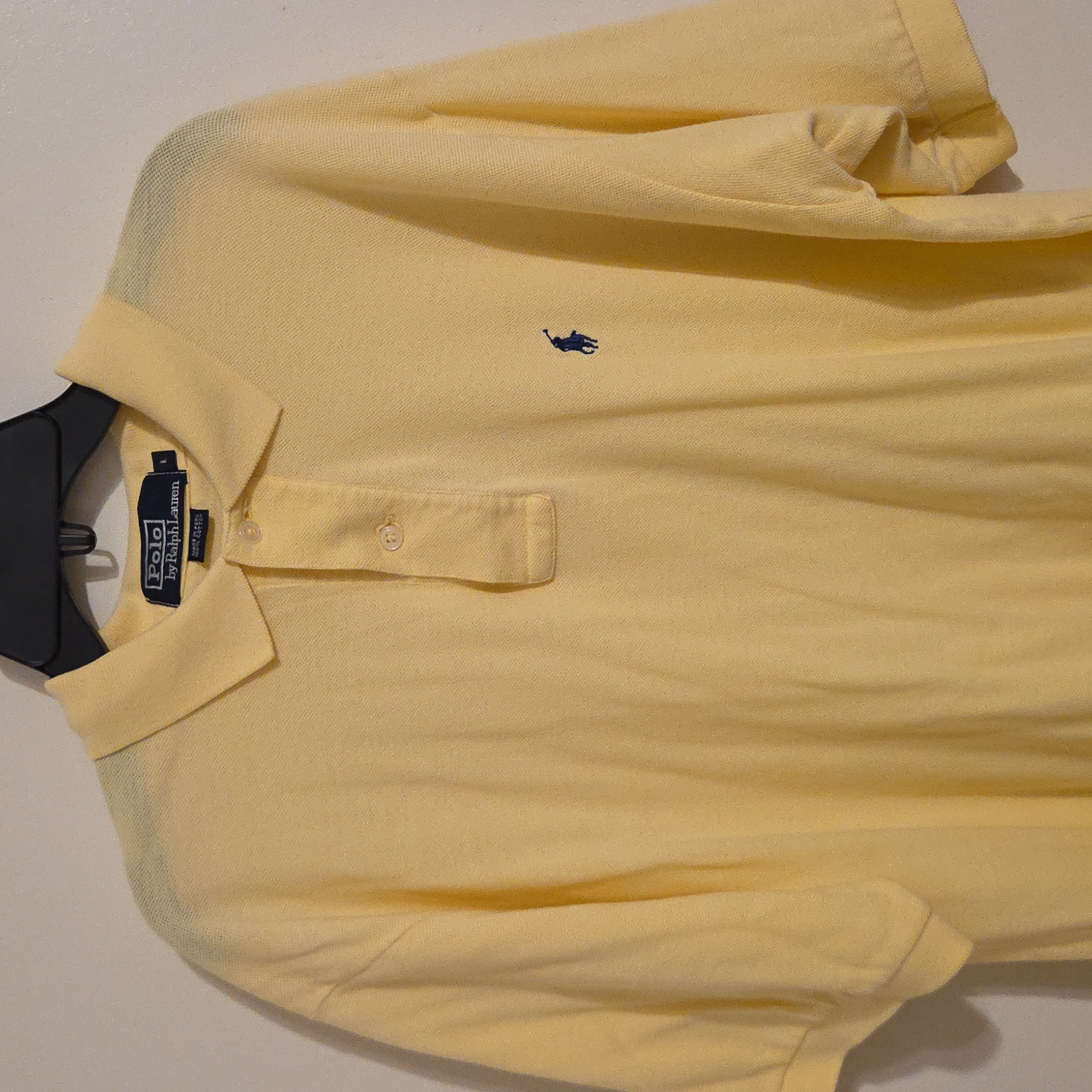 Polo By Ralph Lauren Mens Light Yellow Polo Shirt